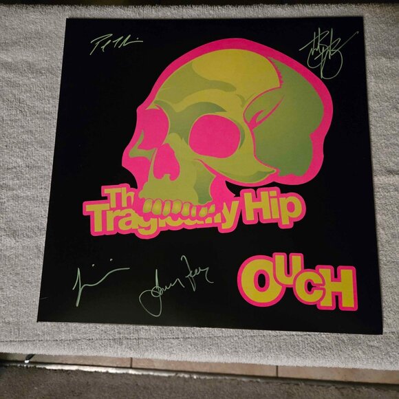 ULTRA RARE The Tragically Hip "Ouch" Lithograph HAND-SIGNED(Damaged sleeve) - Picture 2 of 6